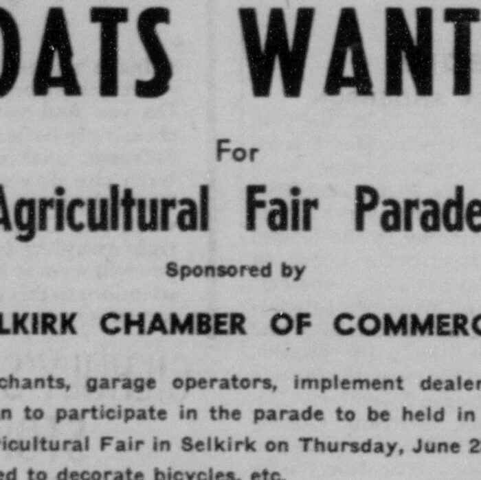 Floats Are Wanted for the Fair Parade, 1953, Selkirk Enterprise Floats Are Wanted for the Fair Parade