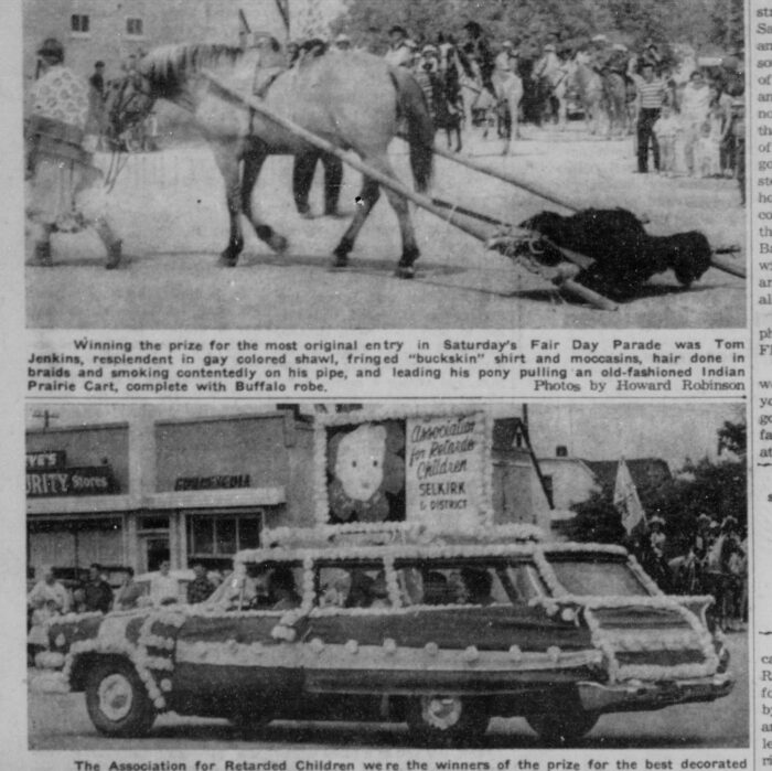 Parade Entries, 1958, Selkirk Enterprise Parade Entries