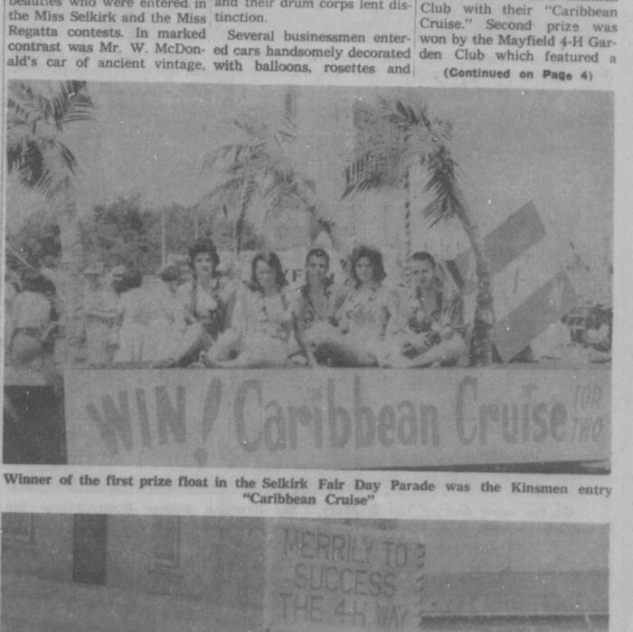 Post Parade Coverage, 1961, Selkirk Enterprise Post Parade Coverage