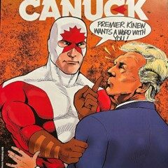 Richard Comely’s Captain Canuck vs. Donald Trump poster signed with custom, hand-written message