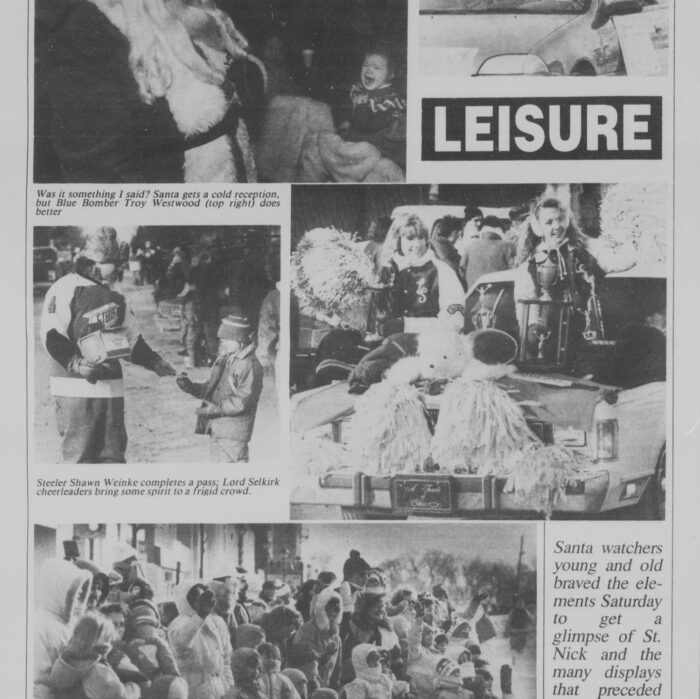 Santa Comes to Town During the Santa Claus Parade, 1991, Selkirk Journal Santa Comes to Town During the Santa Claus Parade