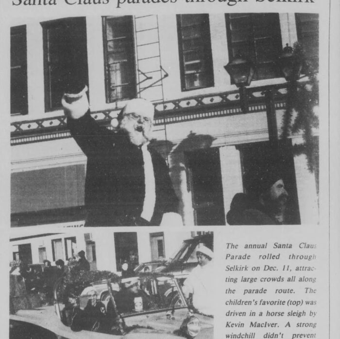 Santa is Always Excited to Visit Selkirk During the Santa Claus Parade, 1993, Selkirk Journal Santa is Always Excited to Visit Selkirk During the Santa Claus Parade