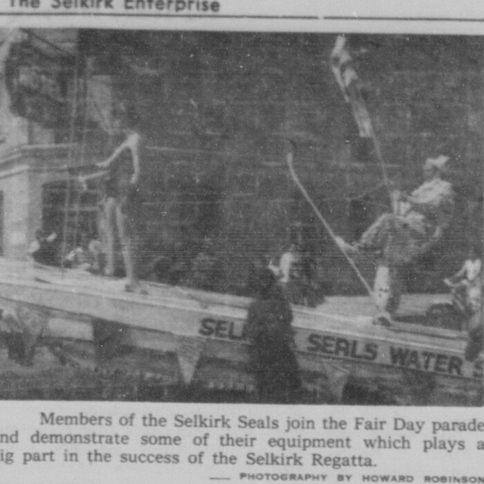 Selkirk Seals Parade Float, 1959, Selkirk Enterprise Selkirk Seals Parade Float