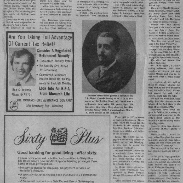 Selkirk Sidelights, 1976, Selkirk Enterprise Selkirk Sidelights