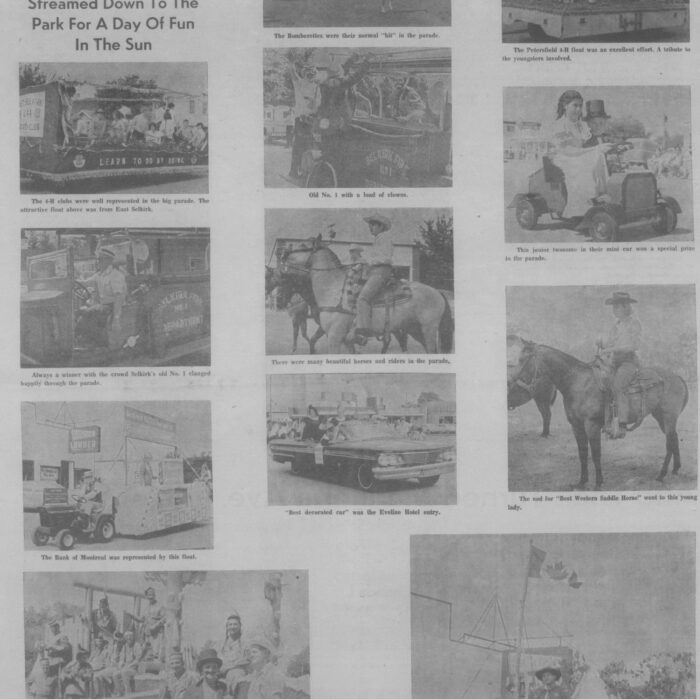 Thousands Enjoyed Seeing the Parade Entries in Person Each Year, 1969, Selkirk Enterprise Thousands Enjoyed Seeing the Parade Entries in Person Each Year