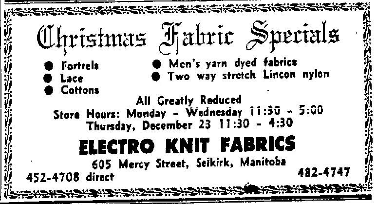 Christmas Fabric Specials Ad